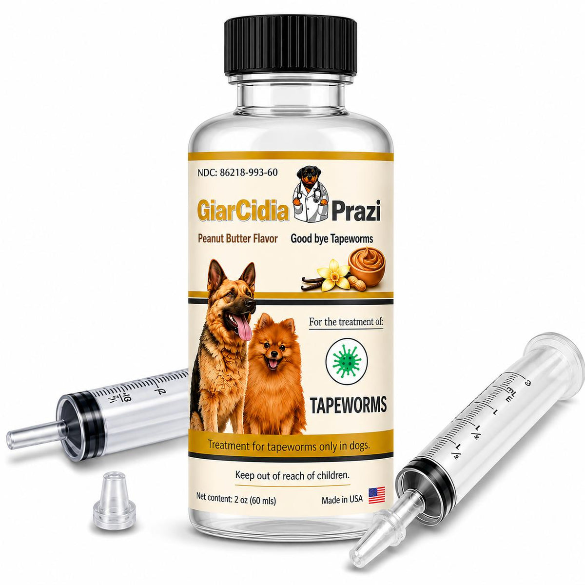 GiarCidia Prazi for Dogs – Tapeworm Dewormer for Dogs and Puppies