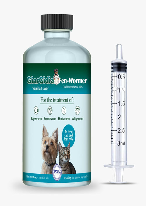GiarCidia Fen-Wormer – Fenbendazole Liquid Dewormer for Dogs and Cats