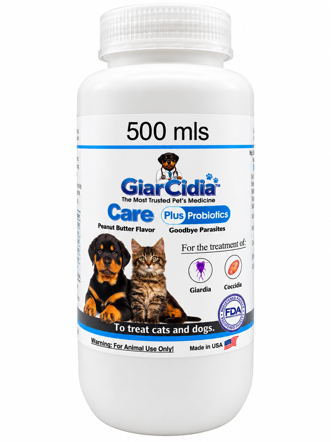 GiarCidia CARE Plus Probiotics 500 ml, peanut butter flavor