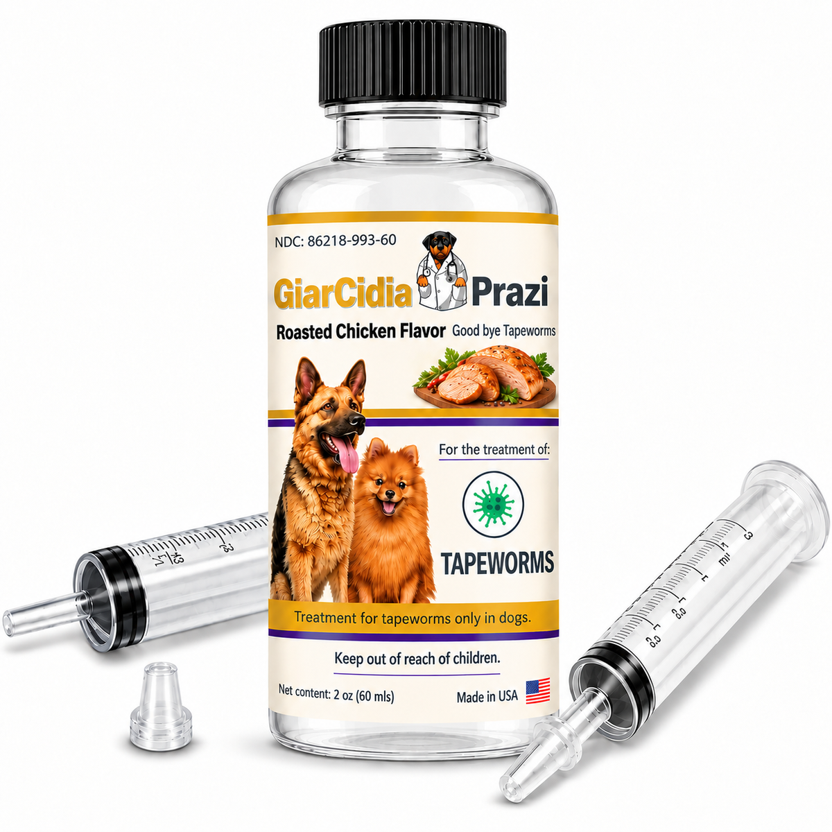 GiarCidia Prazi for Dogs – Tapeworm Dewormer for Dogs and Puppies