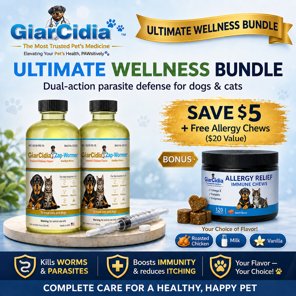 GiarCidia Dewormer Bundle + Free Allergy Chews